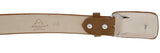 Honey Brown Western Cowboy Belt Solid Grain Leather - Rodeo Buckle