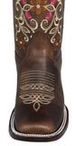 Womens Abigail Brown Cowboy Boots Leather - Square Toe