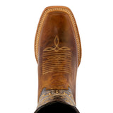 Womens Jesse Light Brown Western Boots Classic Leather - Square Toe