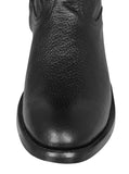 Mens Dean Black Western Boots Leather Zipper - Roper Toe