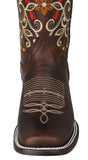 Womens Abigail Chedron Cowboy Boots Leather - Square Toe