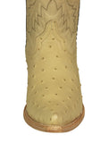 Mens Sand Cowboy Boots Ostrich Quill Print - 3X Toe