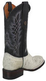 Womens Ranger Black Cowboy Boots Cow Hair Leather - Square Toe