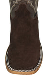 Mens #GAM Brown Western Boots Suede Leather - Square Toe