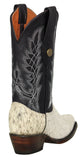 Womens Ranger Black Cowboy Boots Cow Hair Leather - Snip Toe