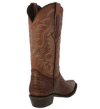 Mens Brown Teju Lizard Print Leather Cowboy Boots J Toe