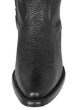 Mens Dean Black Western Boots Leather Zipper - J Toe