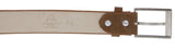 Honey Brown Western Cowboy Belt Solid Grain Leather - Silver Buckle