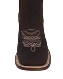 Womens #515R Dark Brown Chelsea Cowboy Boots Leather - Square Toe