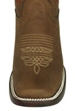 Womens Abigail Light Brown Cowboy Boots Leather - Square Toe