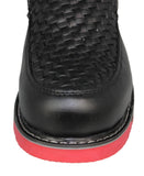 Mens 350W Black Work Boots Leather Zipper - Soft Toe