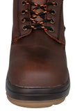 Mens #ST70 Black Work Boots Leather Lace Up - Steel Toe