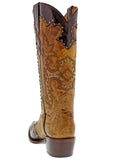 Womens Katy Baby Sand Cowboy Boots Leather - Snip Toe