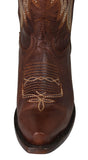 Womens Twins Brown Western Boots Leather - Snip Toe