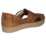Womens #F106 Light Brown Authentic Mexican Huaraches - Closed Toe