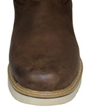 Mens 710RA Brown Work Boots Leather Pull On - Soft Toe