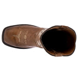 Kids FLWR Almond Western Cowboy Boots Floral Leather - Square Toe