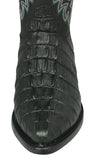 Mens #130 Green Cowboy Boots Crocodile Tail Print - J Toe