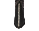 Mens Black Stingray Row Stone Print Leather Cowboy Boots - J Toe