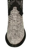 Mens Natural Cowboy Boots Lizard Print Leather - Round Toe