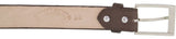 Light Brown Western Cowboy Belt Ostrich Quill Print Leather - Silver Buckle