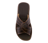 Mens Authentic Huaraches Real Leather Sandals Slides Brown - #133
