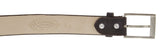 Dark Brown Western Cowboy Belt Solid Grain Leather - Silver Buckle