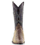 Men's Natural Genuine Ostrich Foot Exotic Skin Cowboy Boots - J Toe