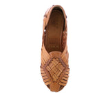 Womens #106F Light Brown Authentic Mexican Huaraches - Closed Toe