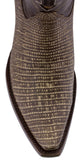 Mens #175 Rustic Sand Cowboy Boots Teju Lizard Print - Snip Toe