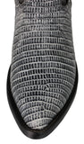 Mens #175 Gray Cowboy Boots Teju Lizard Print - J Toe