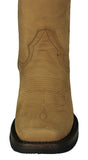 Womens Cassidy Honey Brown Western Boots Leather Rubber Sole - Square Toe