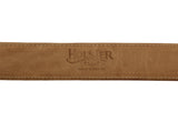 Cognac Western Cowboy Belt Anteater Print Leather - Silver Buckle