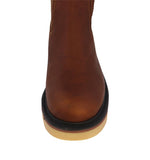 Mens Tan Leather Work Boots Soft Toe Shock Absorbing - #023SA