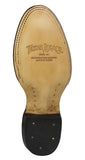 Mens #125 Black Cowboy Boots Crocodile Big Belly Print - Round Toe
