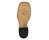 Mens Black Western Cowboy Boots Woven Leather - Square Toe