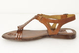 Womens Authentic Huaraches Real Leather Sandals T Strap Cognac - #230