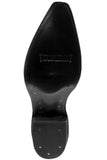 Mens Black Cowboy Boots Western Wear Solid Leather Snip Toe