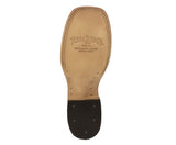Mens #160N Black Cowboy Boots Elephant Print - Square Toe