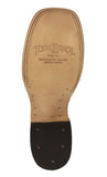 Mens Red Cowboy Boots Ostrich Quill Print Leather - Square Toe