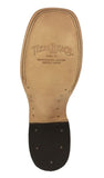 Mens Black Western Boots Sea Turtle Print Leather - Square Toe