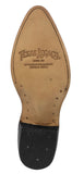 Mens #210 Black Cowboy Boots Ostrich Quill Print Leather - J Toe