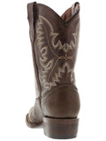 Kids Grizzly Soft Brown Western Cowboy Boots Leather - Square Toe