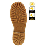 Mens Tan Work Boots Leather Slip Resistant Soft Toe - #600TR2