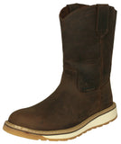 Mens 700W Brown Work Boots Leather Pull On - Soft Toe