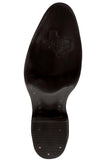 Mens Black Snake Python Print Leather Cowboy Boots Round Toe
