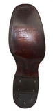 Mens Brown Cowboy Boots Real Cow Hair Leather - Square Toe