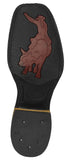 Mens #300 Brown Western Boots Leather Rubber Soles - Square Toe