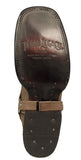 Womens Dallas Brown 2 Western Boots Leather Removable Straps - Square Toe