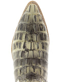 Men's Natural Crocodile Tail Design Leather Cowboy Boots J Toe